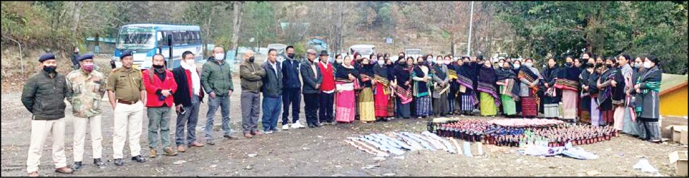 A huge quantity of IMFL and other banned substances were seized and destroyed Heritage Village Kisama on February 5.
